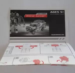 Transformers instruction booklet only - Rescue Ratchet - Bild 1 von 1