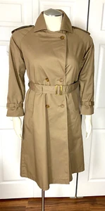 Worthington Women’s Vintage Tan Trench Coat With Waist Belt Size 10P - Picture 1 of 10