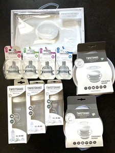 TwistShake Suction Mat, Bowl And Plate With Lid, Bottles, Nipples New - Picture 1 of 15