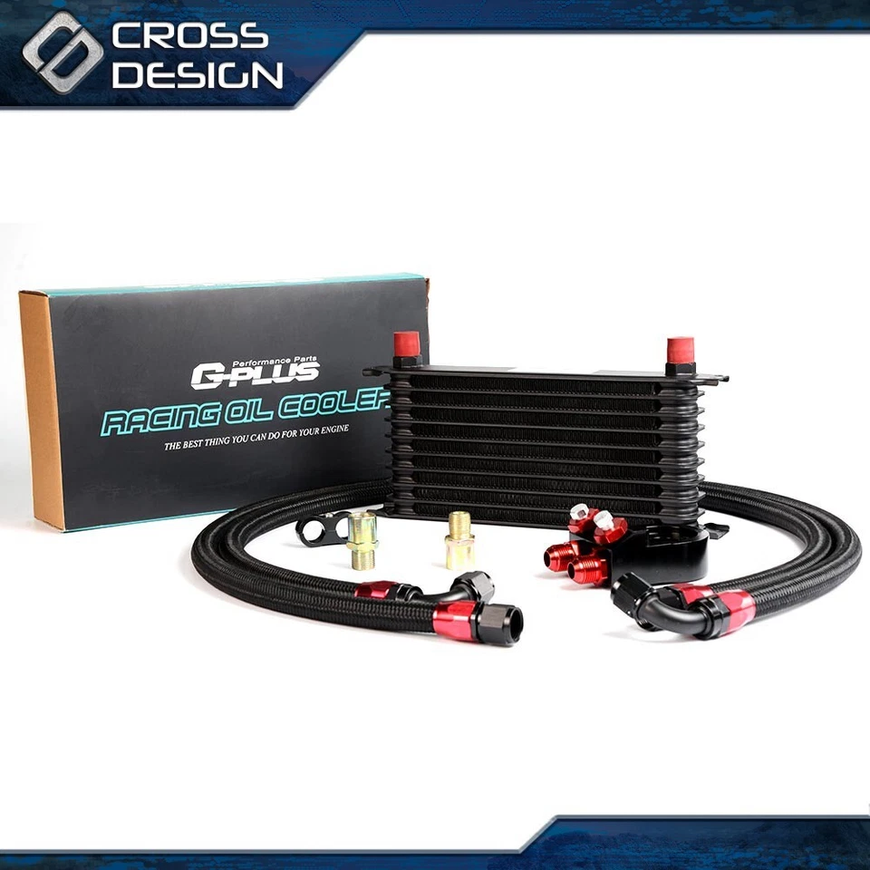 Motor AN10 de 10 filas apto para enfriador de aceite de transmisión universal + kit adaptador de filtro Foto 1 de 4