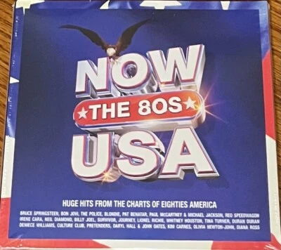 VARIOUS "NOW THATS WHAT I CALL USA THE 80S" BRAND NEW ORIGINAL 2023 UK4CD ALBUM - Image 1 of 2
