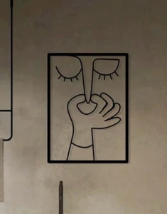 3D gedrucktes Wandbild Schild Badezimmer stinkend minimalistisches Design - Bild 1 von 2