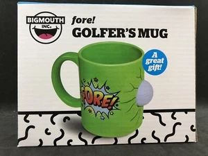 Big Mouth Golfer's Coffee Mug Cup Fore Bigmouth Gift Golf Golfing New - Picture 1 of 9