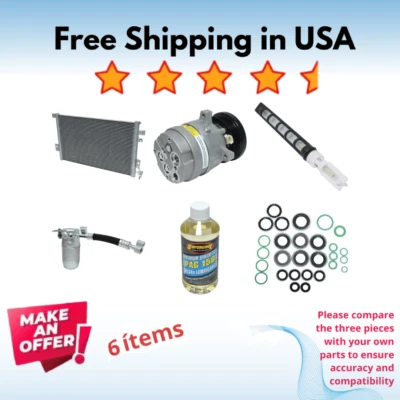 Compresor, condensador y válvula aire acondicionado apto para Chevrolet Pontiac Firebird 1998-2002 Foto 1 de 4