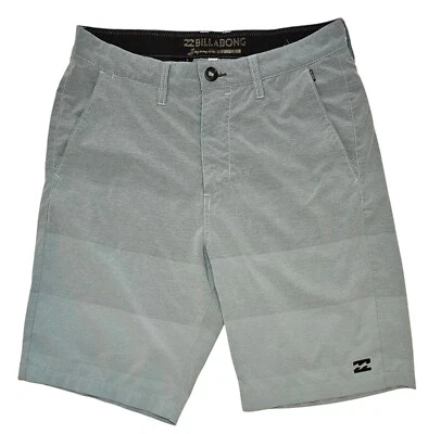 Pantalones Cortos Billabong Para Hombre Gris Azul Rayas Bloqueadas Talla 30 Foto 1 de 4
