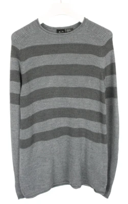 ARMANI EXCHANGE Pullover Herren MEDIUM Pullover Wollmischung Gestreift Melange - Image 1 of 4