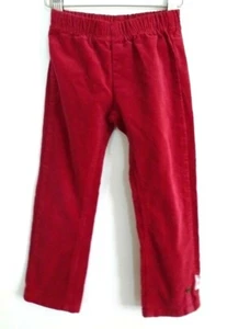 Naartjie girl 4y pants, red corduroy, elastic waist, deco button tab on one leg  - Picture 1 of 3