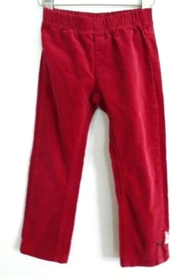 Pantalón Naartjie niña 4y, pana roja, cintura elástica, etiqueta de botón decorativo en una pierna  Foto 1 de 3
