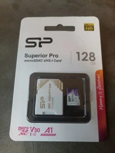 SP Superior Pro 128 GB Micro SDXC Ultra HD Memory Card UHS-I Card - Picture 1 of 13
