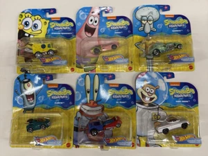 *Creased Box* Hot Wheels 2020 SpongeBob Character Cars Complete Set of 6 - Picture 1 of 8