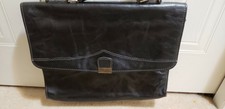 Vintage Genuine Leather Briefcase Men Lock Attache Case Laptop - India