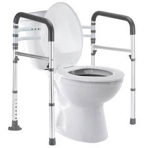 Riel de seguridad para inodoro Medical King - Marco de seguridad para inodoro desmontable ajustable con - Imagen 1 de 2