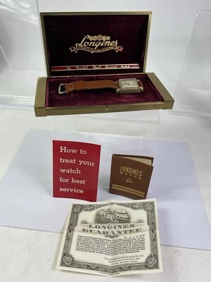 Vintage 10KT Gold Filled Mens Longines Wrist Watch Running Well W/Bx & Paperwork - Image 1 of 4