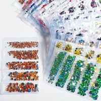 3D Nail Art Rhinestones Glitter Crystal Gems Diamonds Tips Nails Decorations DIY