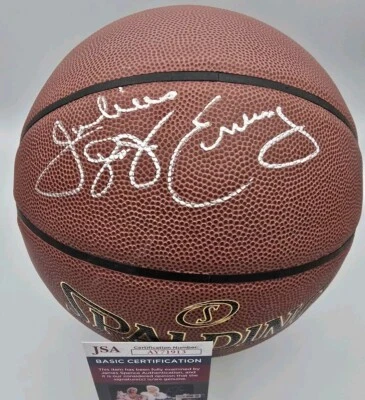 JULIUS DR. J ERVING PHILADELPHIA 76ERS SIGNED REPLICA SPALDING BASKETBALL JSA  - Image 1 of 3