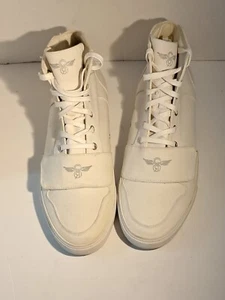 Creative Recreation White Leather Hi Monk Strap Athletic Sneaker Men's Shoes 13M - Picture 1 of 11