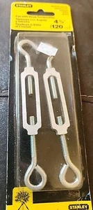2X Stanley Zinc plated. alum finish Turnbuckle - Eye w/hook - 7/32" x 4-3/4" - Picture 1 of 2
