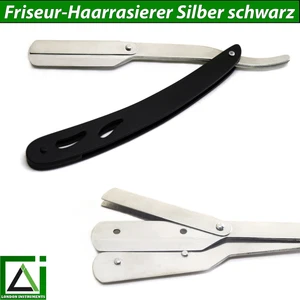 Barber Cut Throat Straight Salon Rasierer Rasierer Rasoirs Rasoi Silber schwarz - Picture 1 of 5