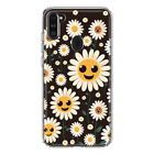 For Samsung Galaxy A11 Shockproof Hybrid Case, Cute Smiley Face White Daisies