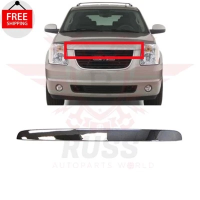 New  Front Bumper Upper Grille Hood Molding Trim Chrome Fits 2007-2013 GMC Yukon — 第 1/4 张图片