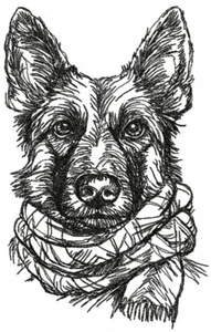 Stadiondecke Deutscher Schäferhund personalisiert bestickt Fleece - Bild 1 von 2