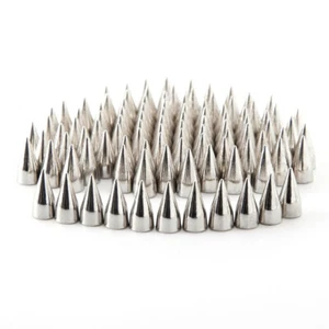 100 Pezzi Decorazione Abito Rivetti Cono Punte Borchie Vite Punk - Foto 1 di 8