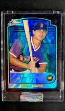 2003 Bowman Chrome Blue Refractor Uncirculated 184 Dusty Brown Rookie RC Encased