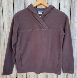 Patagonia Hoodie Sweatshirt-Womens Medium-Brown- Light Weight Fleece Pullover  - Picture 1 of 12