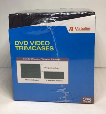 Verbatim DVD Video Trimcases Pack Of 25 Trim Cases Sealed - Image 1 of 4