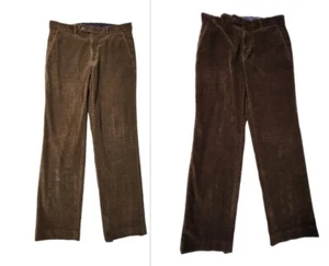 Lot of 2 Lauren Ralph Lauren P32Wx30L Brown Corduroy Straight Pant - Picture 1 of 11