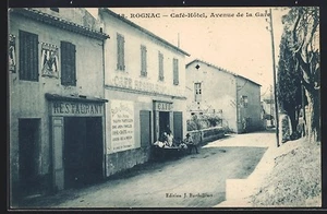 CPA Rognac, Cafe-Hotel, Avenue de la Gare - Bild 1 von 2