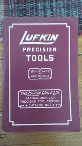 LUFKIN CATALOG #7 Precision Tools, Lufkin Rule Company, 1947 - Imagen 1 de 5