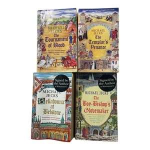 Michael Jecks Mittelalter Mystery Sammlung 4 Bücher SIGNIERT Hardcover Set - Bild 1 von 6
