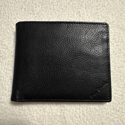 Pierre Cardin Black Genuine Leather Wallet Bifold Card Holder ID bag - Image 1 of 4