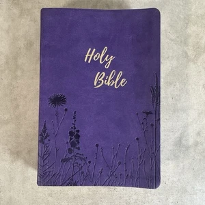 Holy Bible KJV Red Letter Edition Purple LeatherTouch Thomas Nelson - Picture 1 of 7