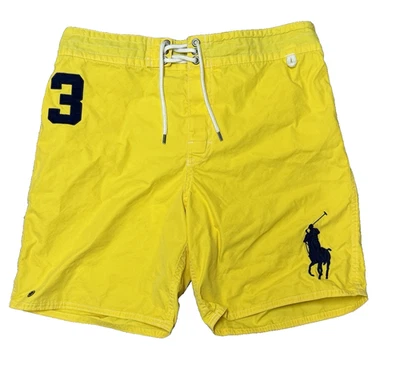 Bañador Pantalones Cortos Vintage Polo Ralph Lauren Amarillo Brillante Talla M Big Pony #3 Foto 1 de 4
