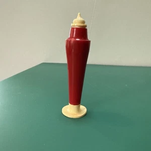 Vintage Celluloid Thread Case Spool Sewing Supply Red White - Picture 1 of 6