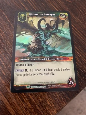 World of Warcraft TCG: Timewalkers Illidan the Betrayer Hero Card Foil WoW 23 NM - Image 1 of 2