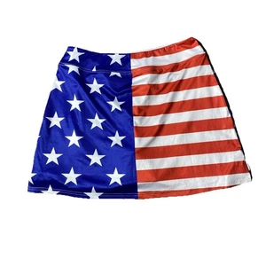 Ekouaer American Flag Skort L Stars Stripes USA - Picture 1 of 6