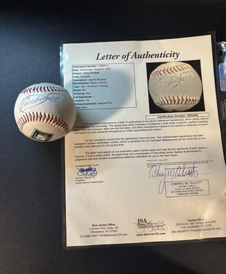 Kirby Puckett Signed Autographed Baseball with JSA LOA Seminal Training Baseball - Image 1 of 4