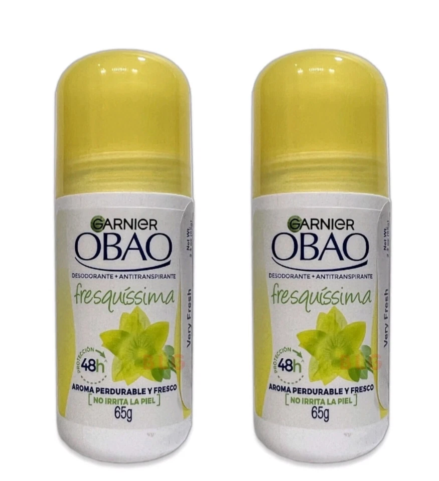 Garnier OBAO FRESQUISSIMA 48H Deodorant Antiperspirant Deodorants Roll-Ons 2Pack - Image 1 of 1