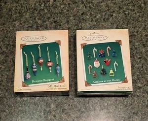 Lote de mini adornos de Navidad Hallmark Keepsake ramo de vacaciones de vidrio docena Merrier - Imagen 1 de 18