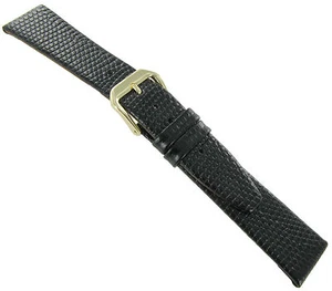 14mm Kreisler Black Lizard Grain Genuine Leather Ladies Watch Band Regular BOGO! - Picture 1 of 3