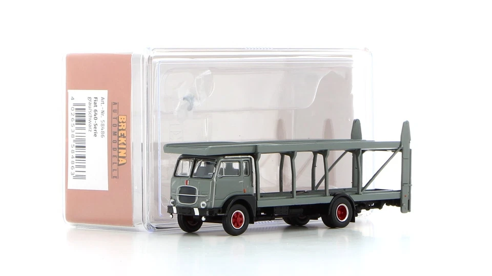 Camion Fiat 640 Serie Bisarca Trasporto Auto Fiat 642 del 1962 - 1/87 Brekina - Immagine 1 di 3