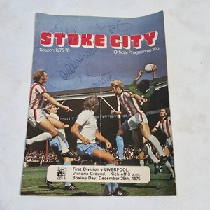 Autógrafos Liverpool 1975 Stoke City v Liverpool Programa 26 de diciembre - Imagen 1 de 15