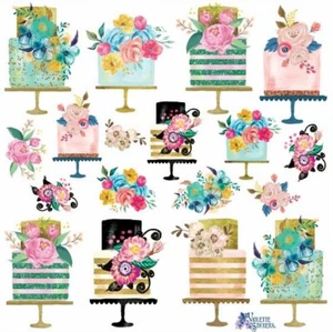 PEGATINA VIOLETA - PASTELES, Cumpleaños - 4" x 4" (10cm x 10cm) - Imagen 1 de 1