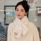 Women's Winter Korean Cute Little Bear Plush Scarf Versatile Cross Nejo
