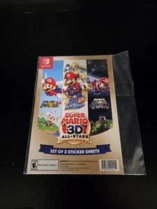 SUPER MARIO 3D ALL-STARS WALMART EXCLUSIVE( STICKER SET Only) US VERSION - Picture 1 of 2
