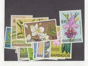 Barbados (SP17) # 396b-404b, 406c, 408b-411b VF-MNH VARc, $ 1974-77 ORQUÍDEAS CV $67 - Imagen 1 de 1