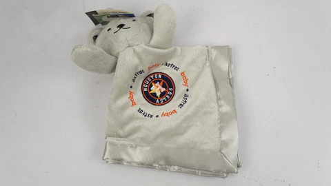 Houston Astros Baby Gray Security Bear Lovey Blanket, MLB Licensed Cover